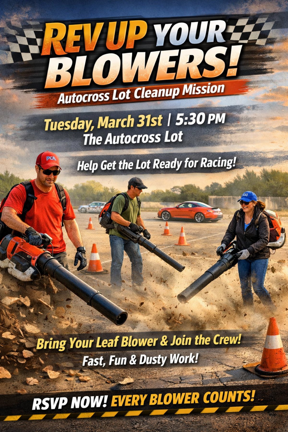 Rev Your Blowers - Autocross Lot Cleanup - 03.31.26
