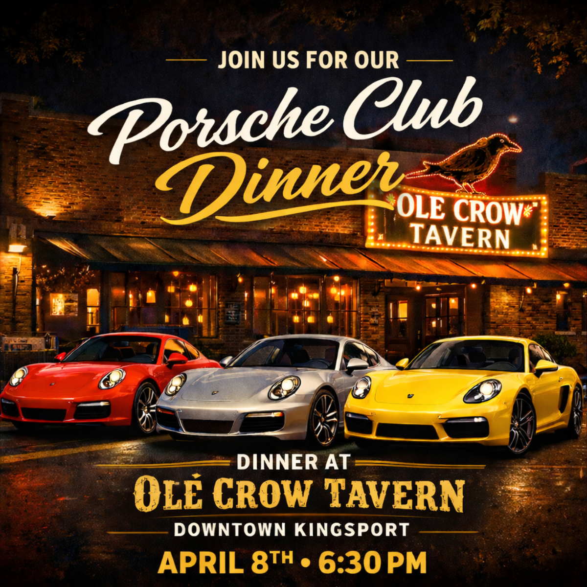 Club Dinner - Ole Crow Tavern - 04.08.26
