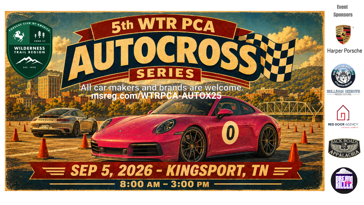 Autocross: 5th WTR PCA AutoX Series - Event 6 - Kingsport - 09.05.2026