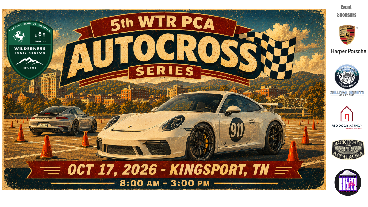 Autocross: 5th WTR PCA AutoX Series - Event 7 - Kingsport - 10.17.2026
