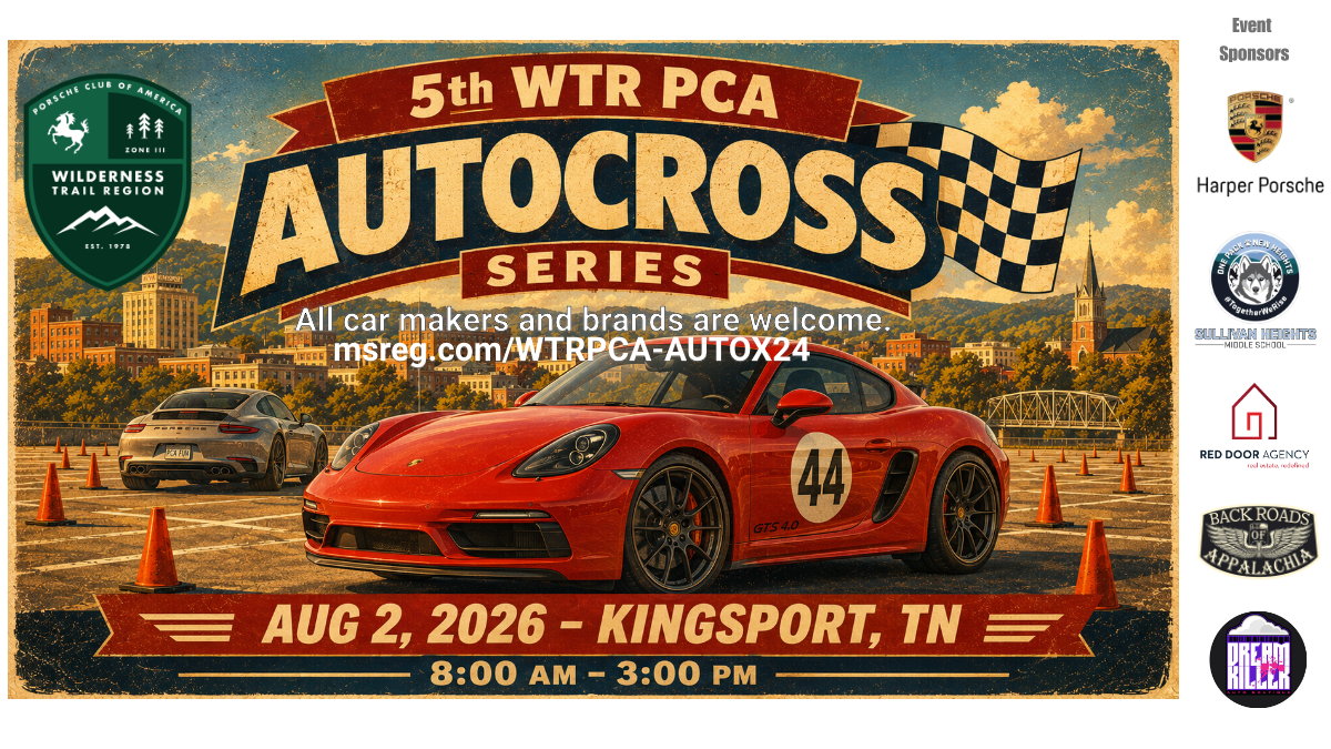 Autocross: 5th WTR PCA AutoX Series - Event 5 - Kingsport - 08.02.2026