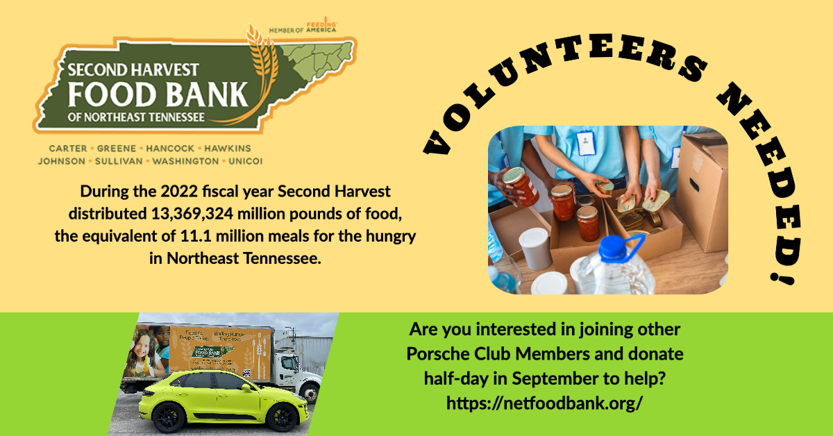 Survey: Second Harvest Food Bank - Porsche Club Volunteers